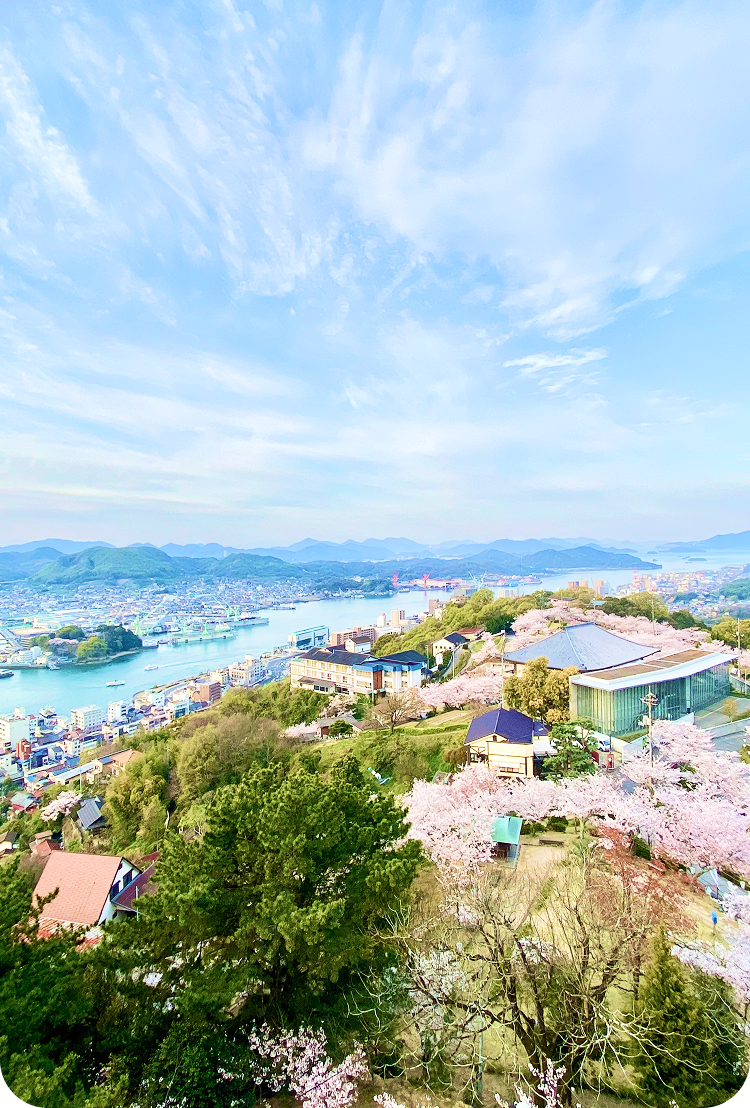 背景画像:尾道を上から見下ろした風景